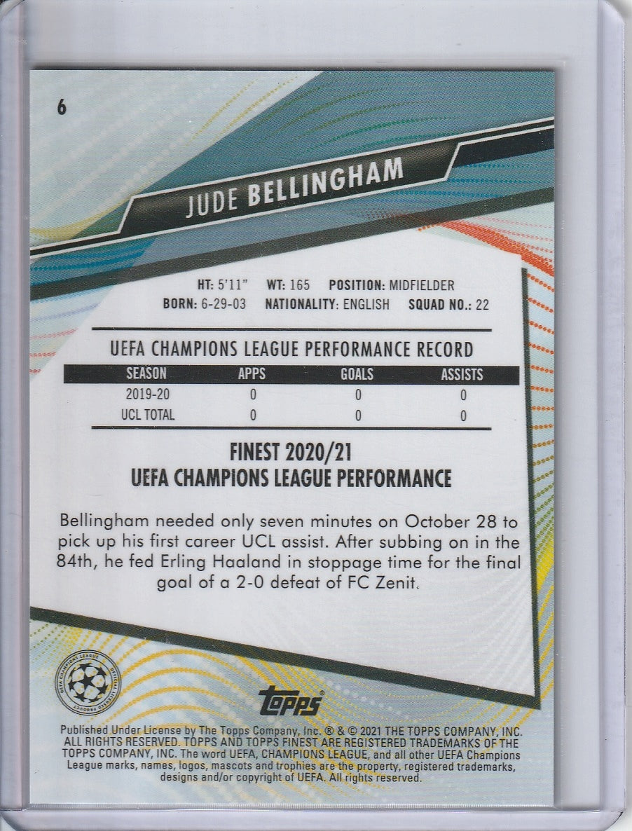 .2020-21 Topps Finest UEFA Champions League - Jude Bellingham RC Rookie