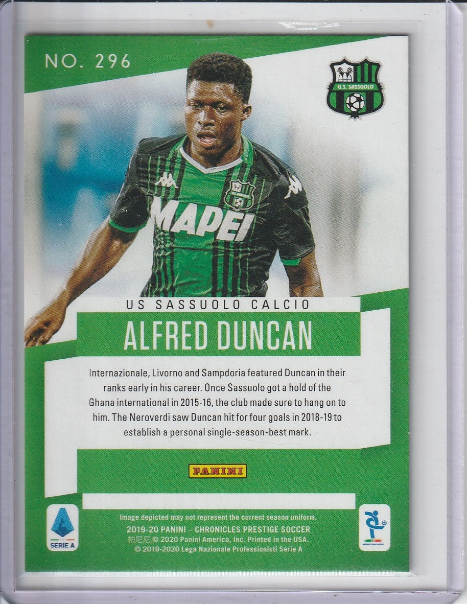 2019-20 Panini Chronicles Prestige Soccer - Alfred Duncan 'Xtra Points' RC Rookie /25