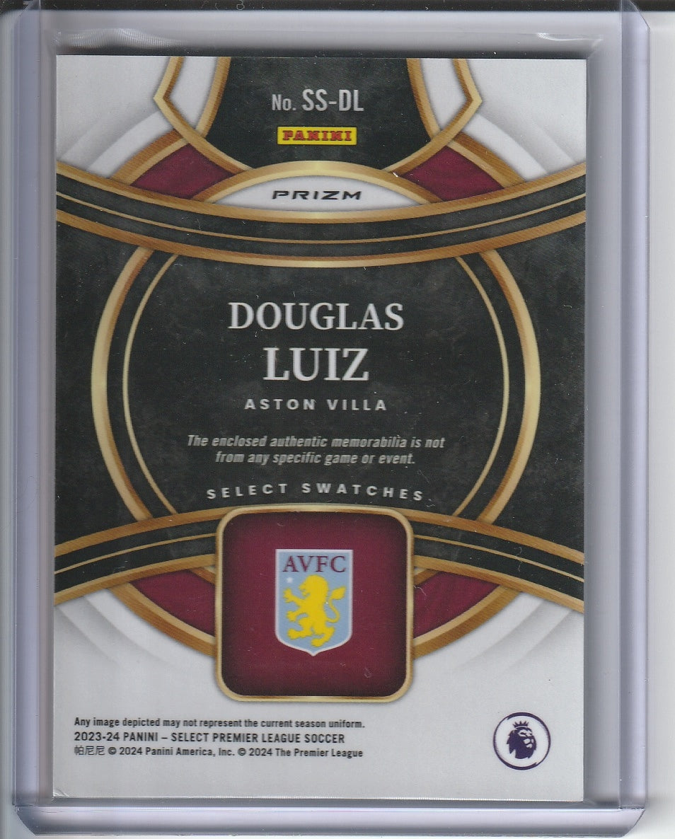 2023-24 Panini Select Premier League Soccer - Douglas Luiz 'Select Swatches' Silver Prizm Relic