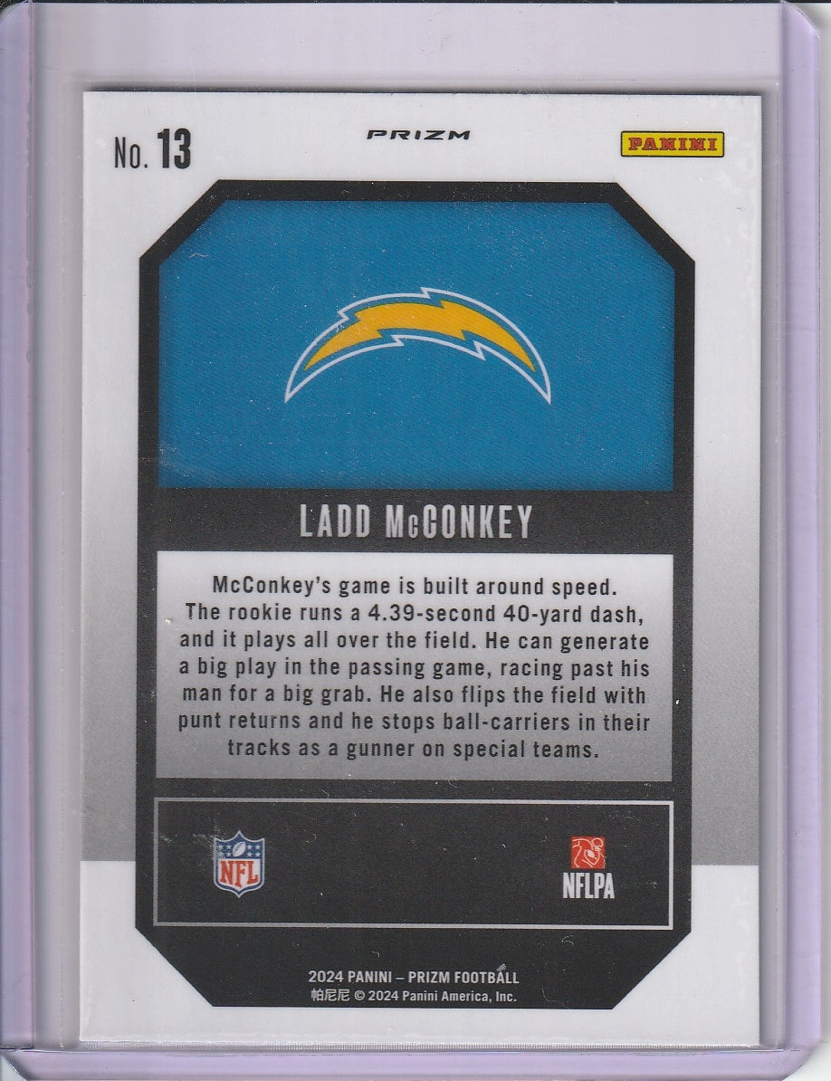 2024 Panini Prizm Football -Ladd McConkey 'Emergent Green' RC Rookie