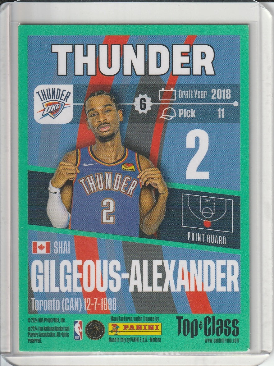 2024 Panini Top Class Basketball - Shai Gilgeous-Alexander