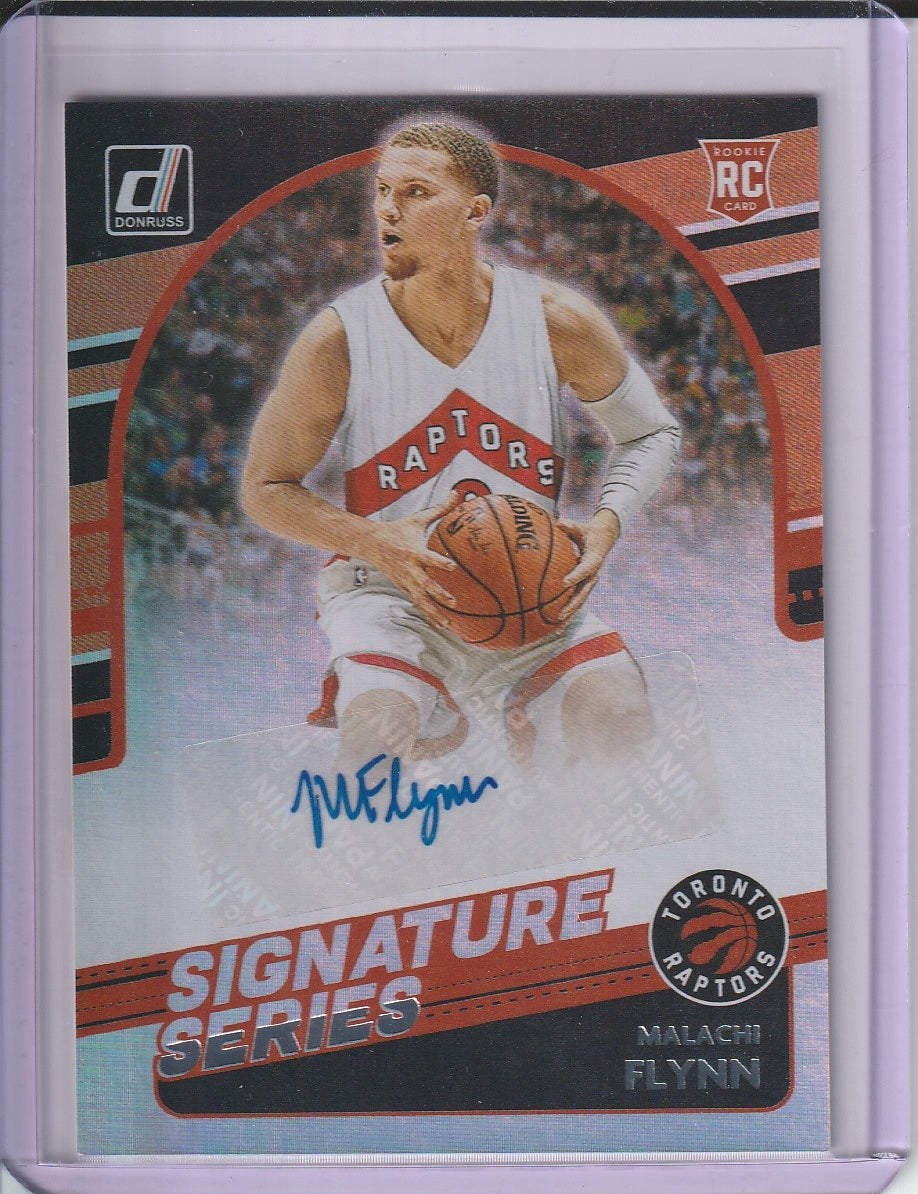 2020-21 Panini Donruss Basketball - Malachi Flynn 'Signature Series' RC Rookie Autograph