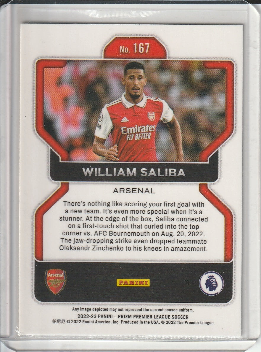 2022-23 Panini Prizm Premier League Soccer - William Saliba RC Rookie