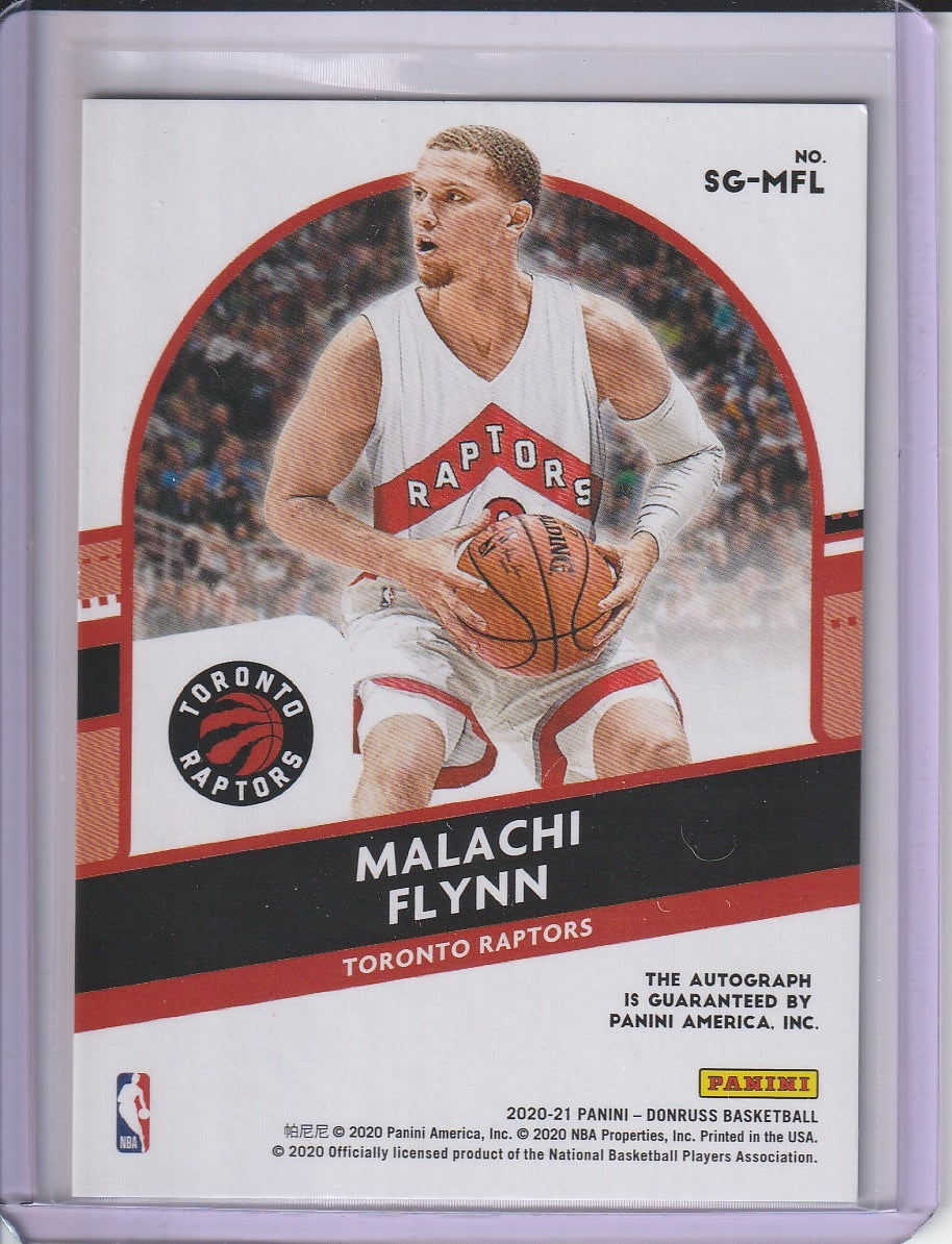 2020-21 Panini Donruss Basketball - Malachi Flynn 'Signature Series' RC Rookie Autograph