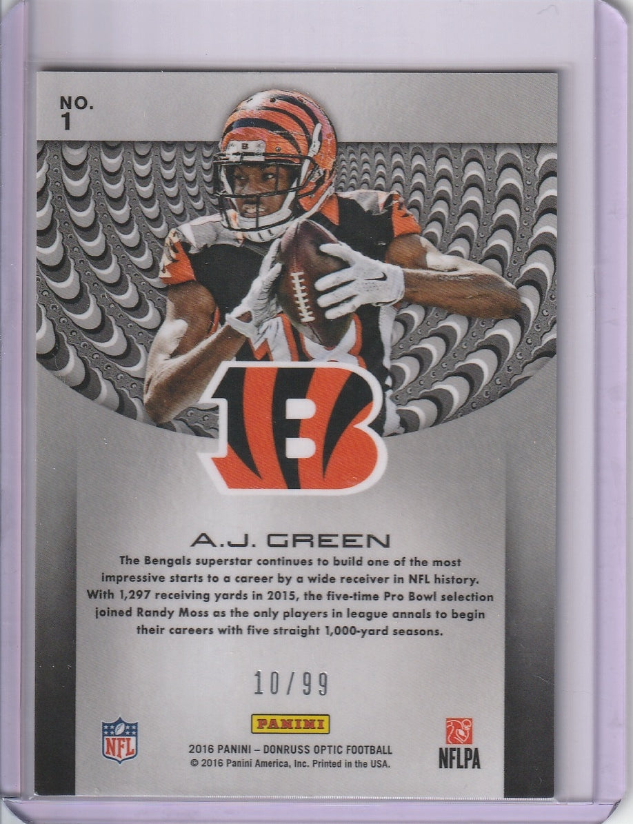 2016 Panini Donruss Optic Football - A.J Green 'Prototype' /99