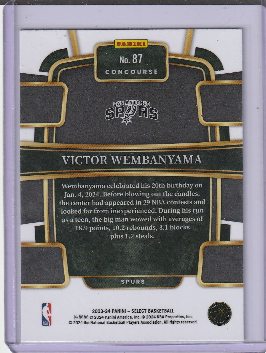 2023-24 Panini Select Basketball - Victor Wembanyama RC Rookie