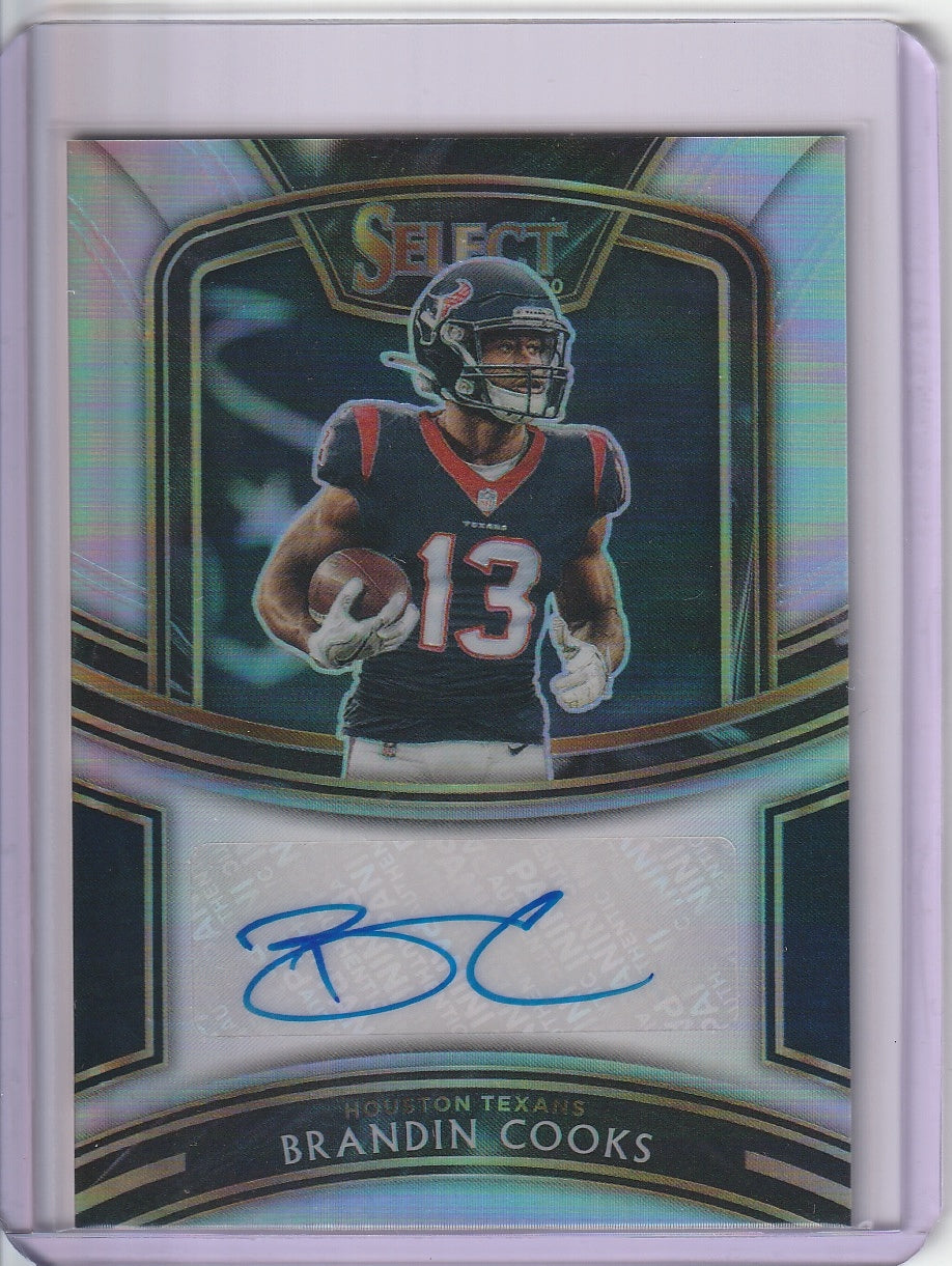 2020 Panini Select Football - Brandin Cooks Silver Prizm Autograph
