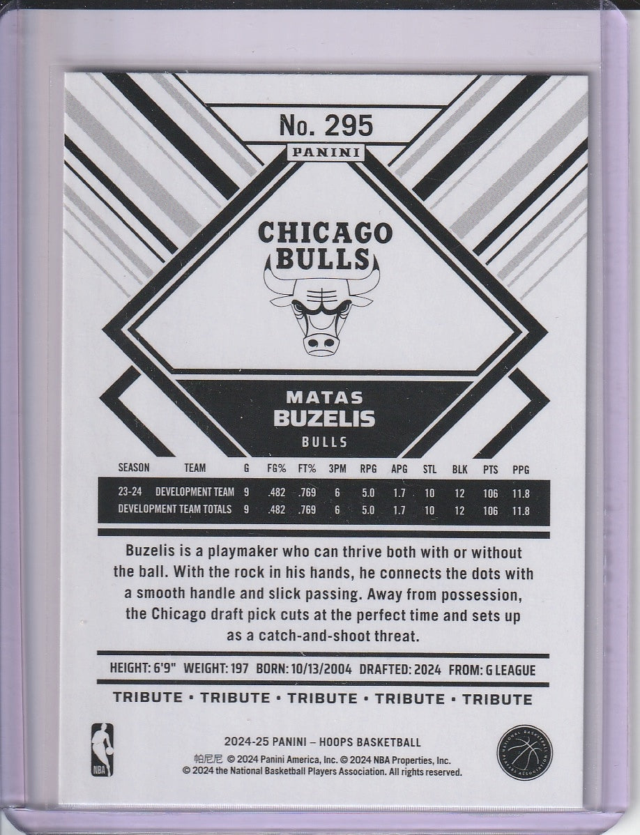 2024-25 Panini Hoops Basketball - Matas Buzelis 'Tribute' RC Rookie