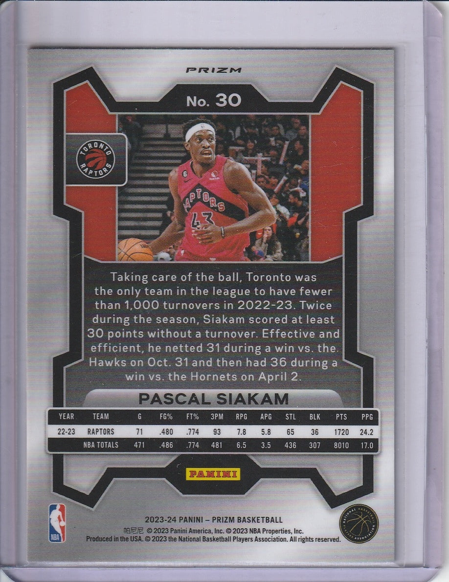 2023-24 Panini Prizm Basketball - Pascal Siakam 'Red, White, Blue'