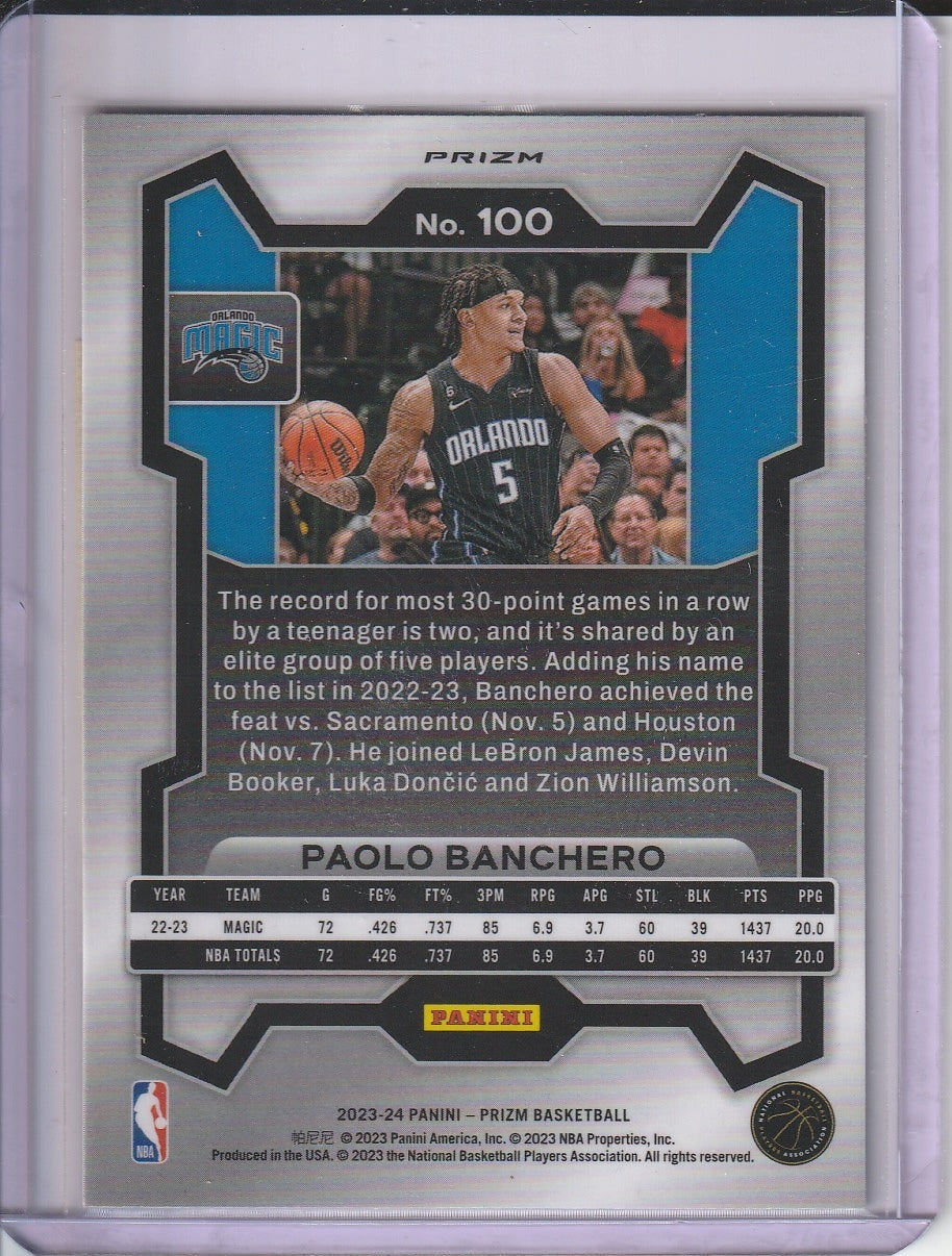 2023-24 Panini Prizm Basketball - Paolo Banchero 'Red, White, Blue'