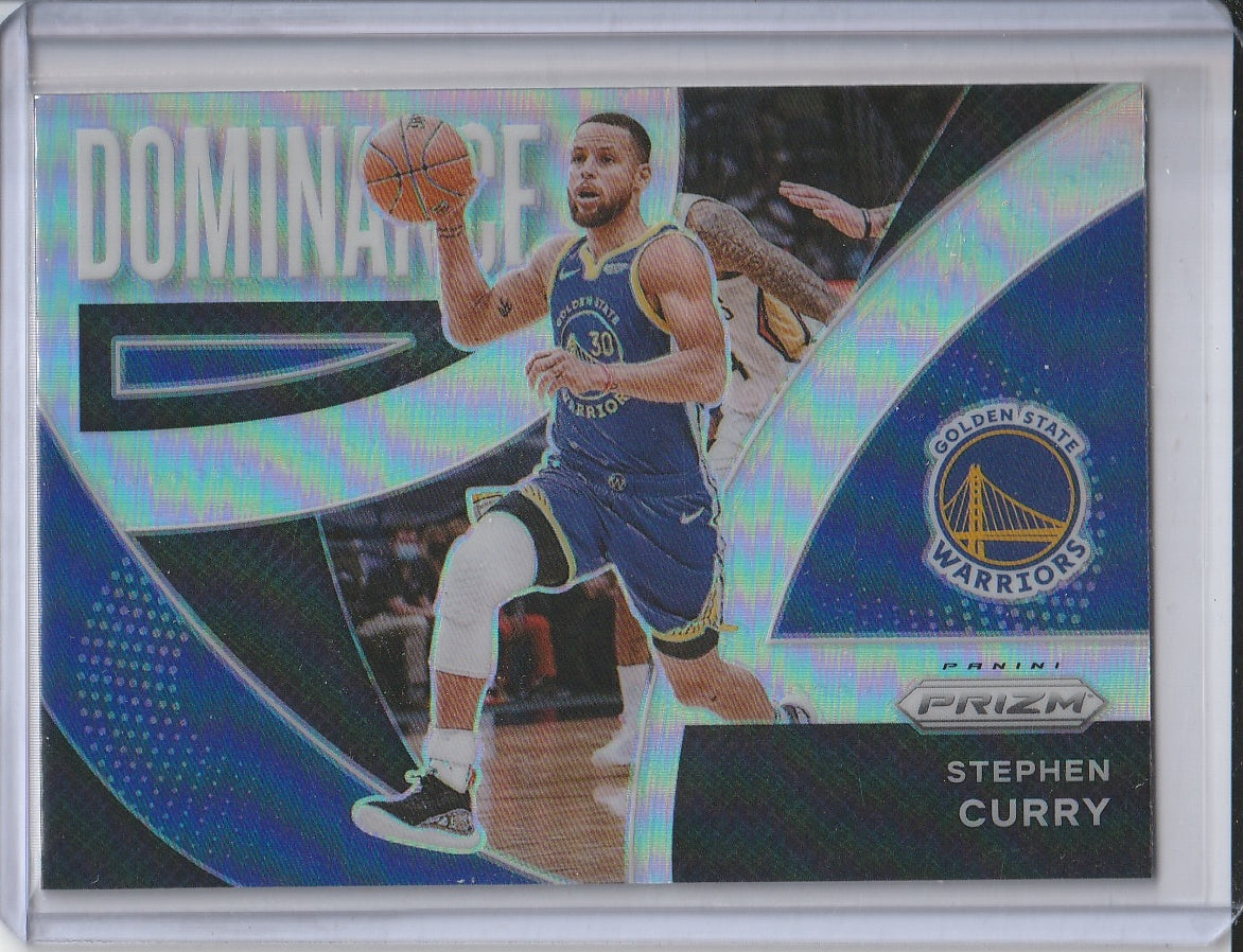 2021-22 Panini Prizm Basketball - Stephen Curry 'Dominance' Silver Prizm Holo