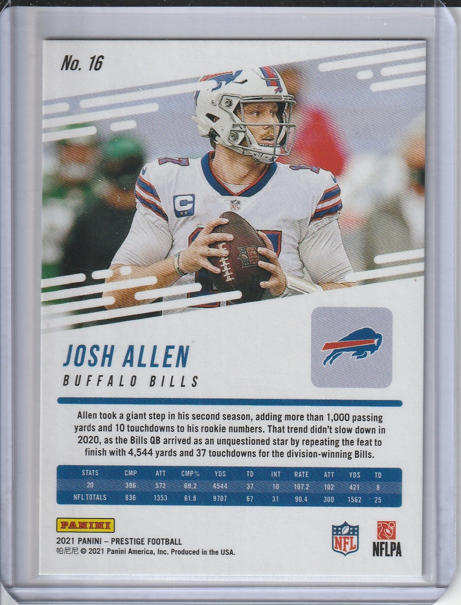 2021 Panini Prestige Football - Josh Allen 'Xtra Points' /99