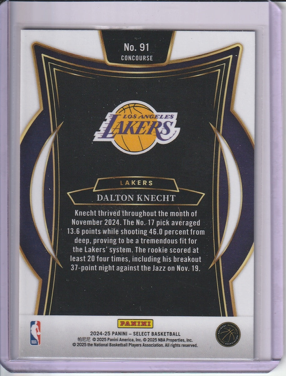 2024-25 Panini Select Basketball - Dalton Knecht 'Concourse' RC Rookie
