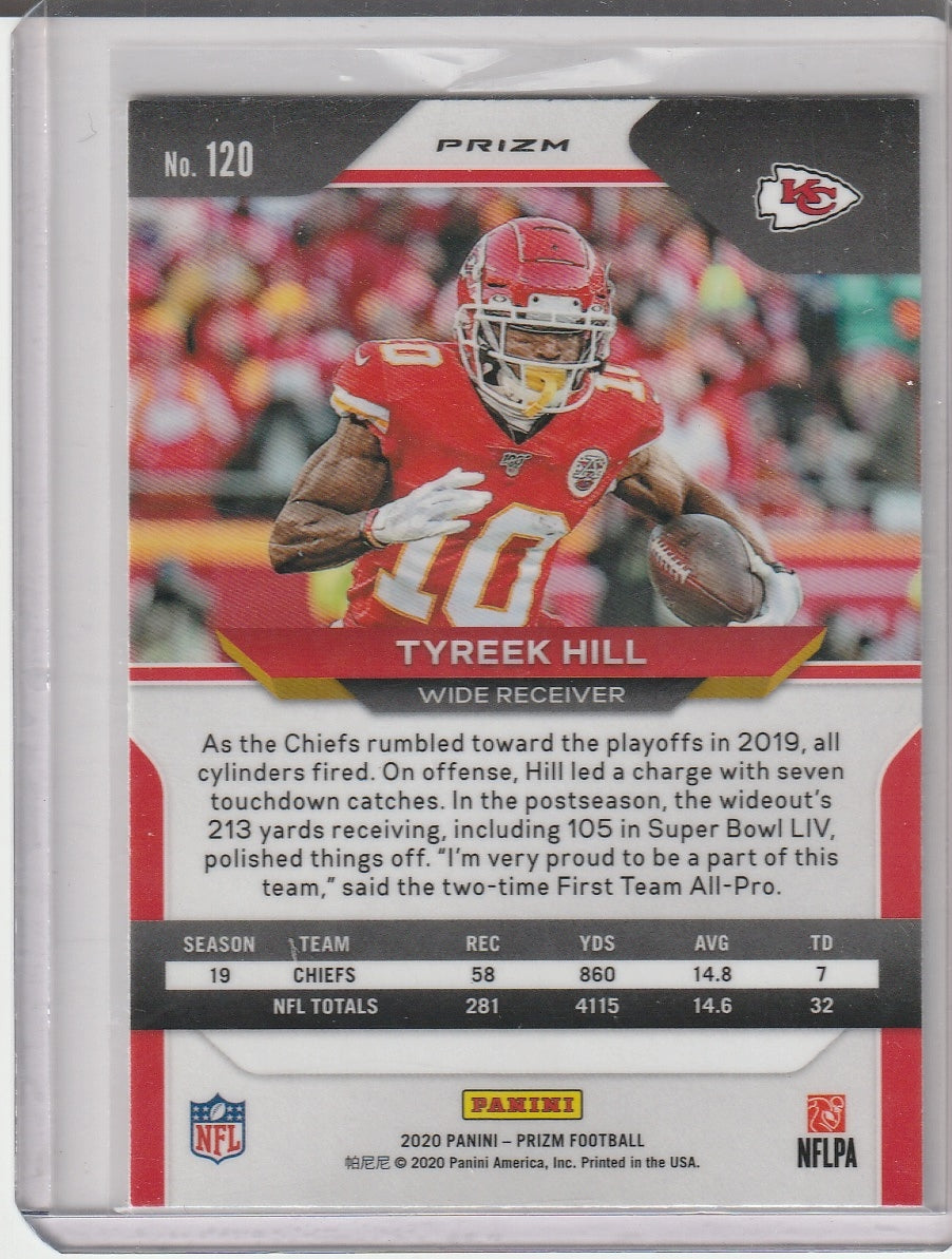 2020 Panini Prizm Football - Tyreek Hill 'Silver Prizm' Holo