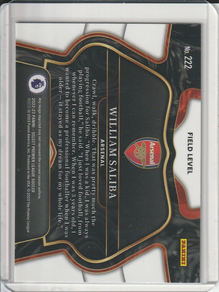 2022-23 Panini Select Premier League Soccer - William Saliba 'Field Level' RC Rookie