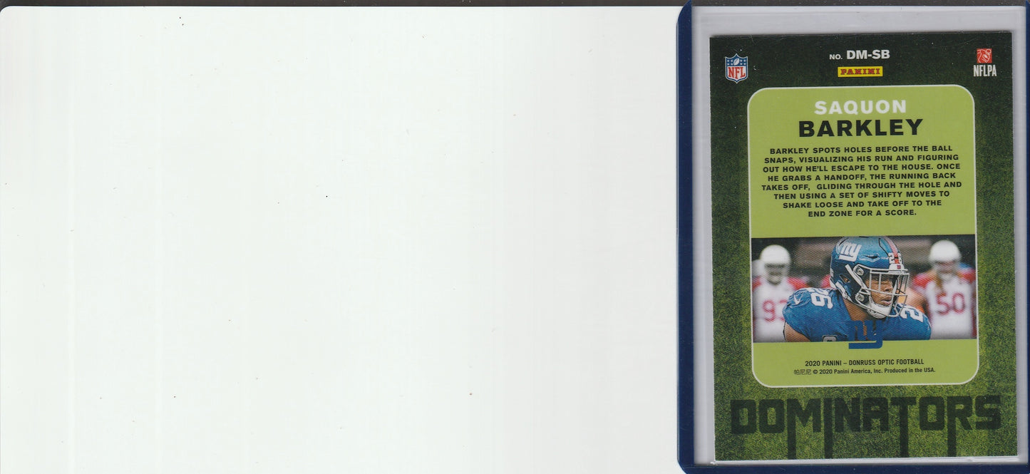2020 Panini Donruss Optic Football - Saquon Barkley 'Dominators'