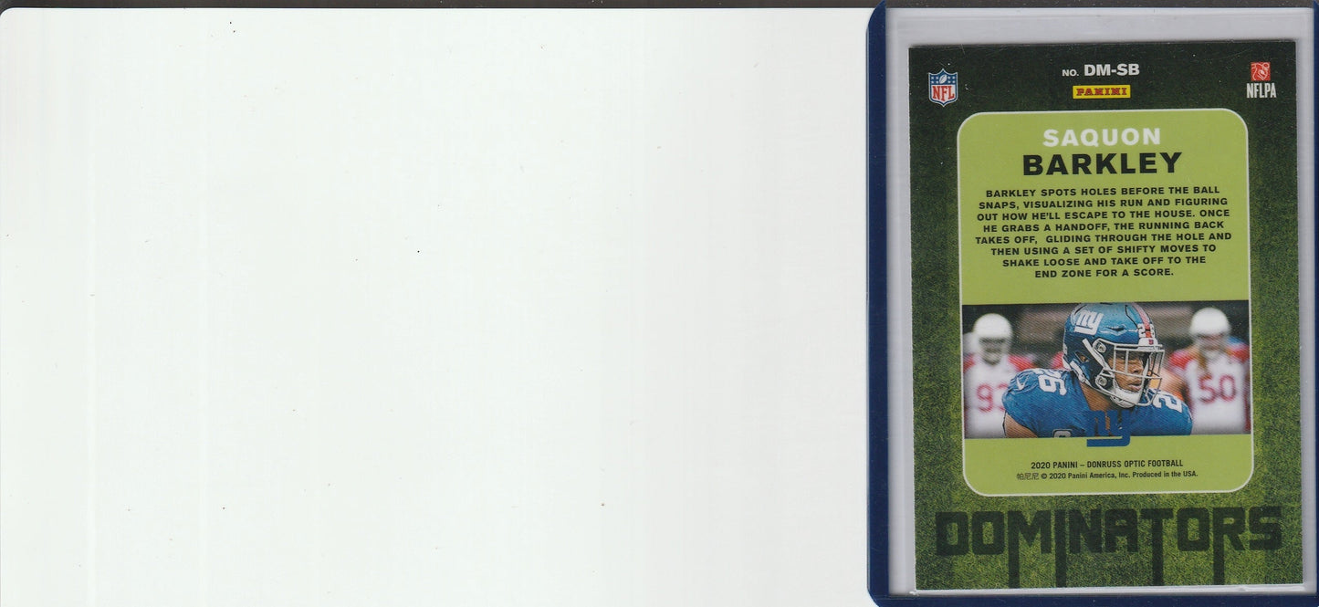 2020 Panini Donruss Optic Football - Saquon Barkley 'Dominators'