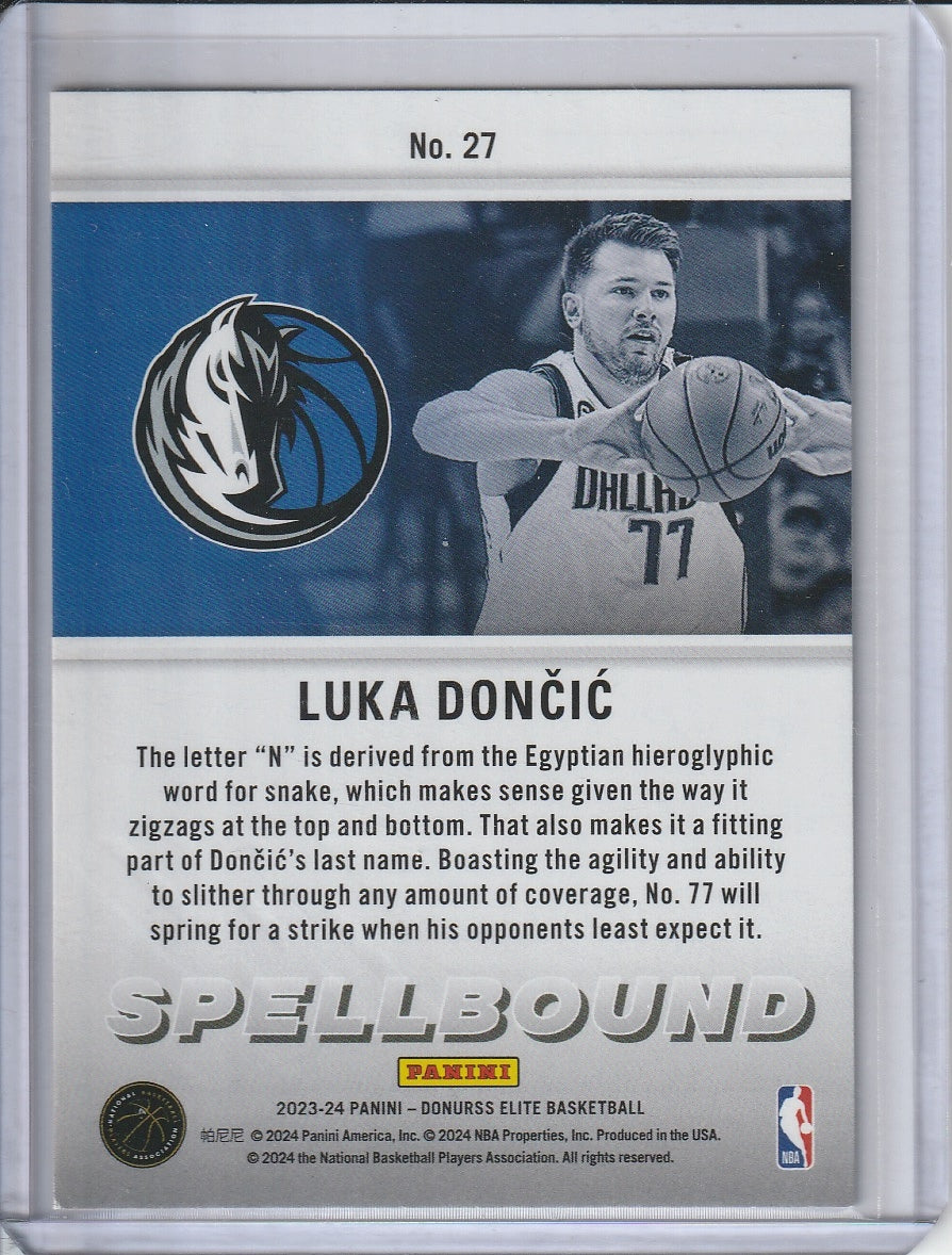 2023-24 Panini Donruss Elite Basketball - Luka Doncic 'Spellbound N'
