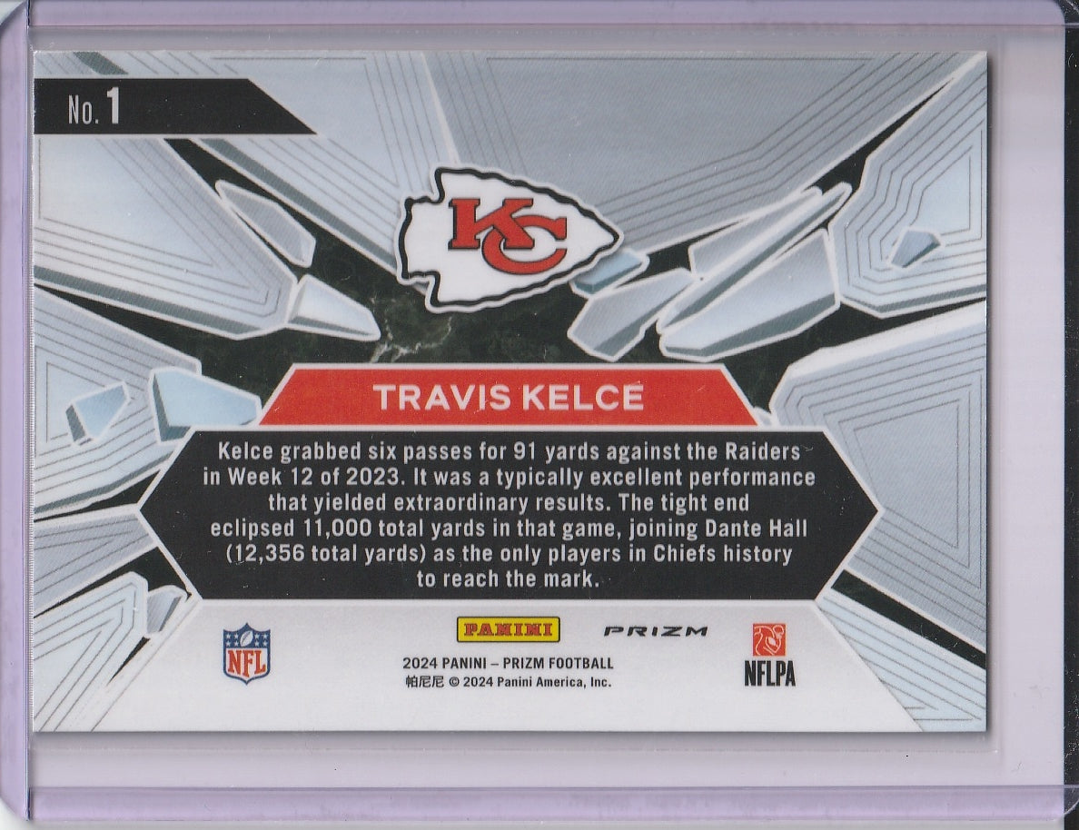 2024 Panini Prizm Football - Travis Kelce 'Prizm Break' Green Prizm