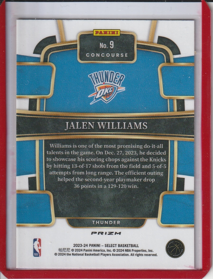 2023-24 Panini Select Basketball - Jalen Williams 'Red Cracked Ice'