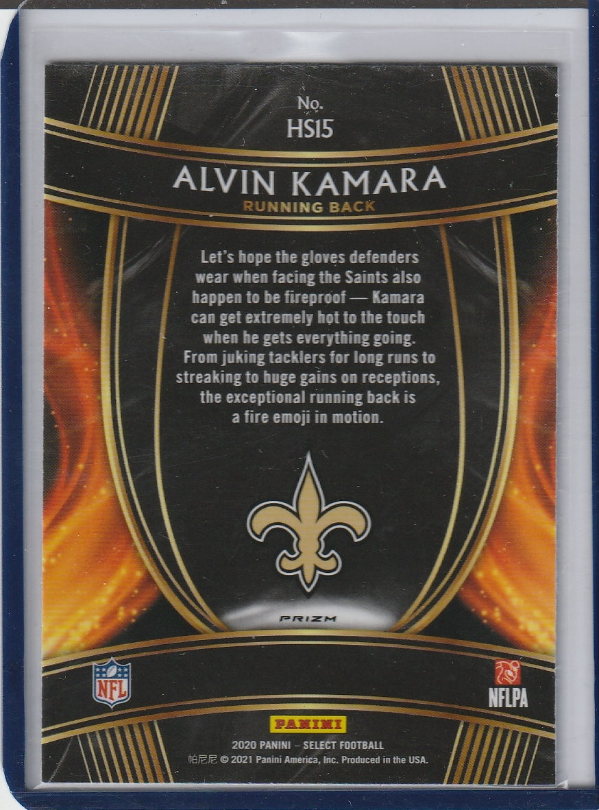 2020 Panini Select Football - Alvin Kamara 'Hot Stars' Silver Prizm Holo