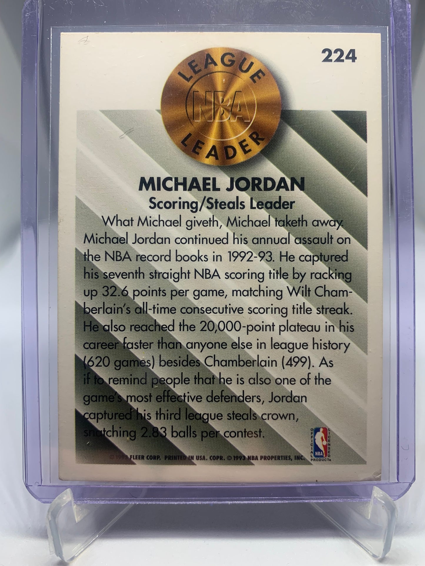 1993-94 Fleer - Michael Jordan ‘League Leader’