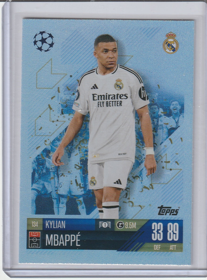 2025 Topps Match Attax - Kylian Mbappe 'Rainbow Foil'