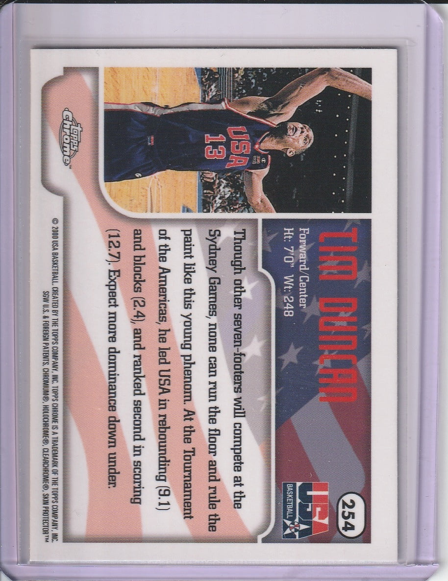 1999-00 Toops Chrome Basketball - Tim Duncan 'USA'
