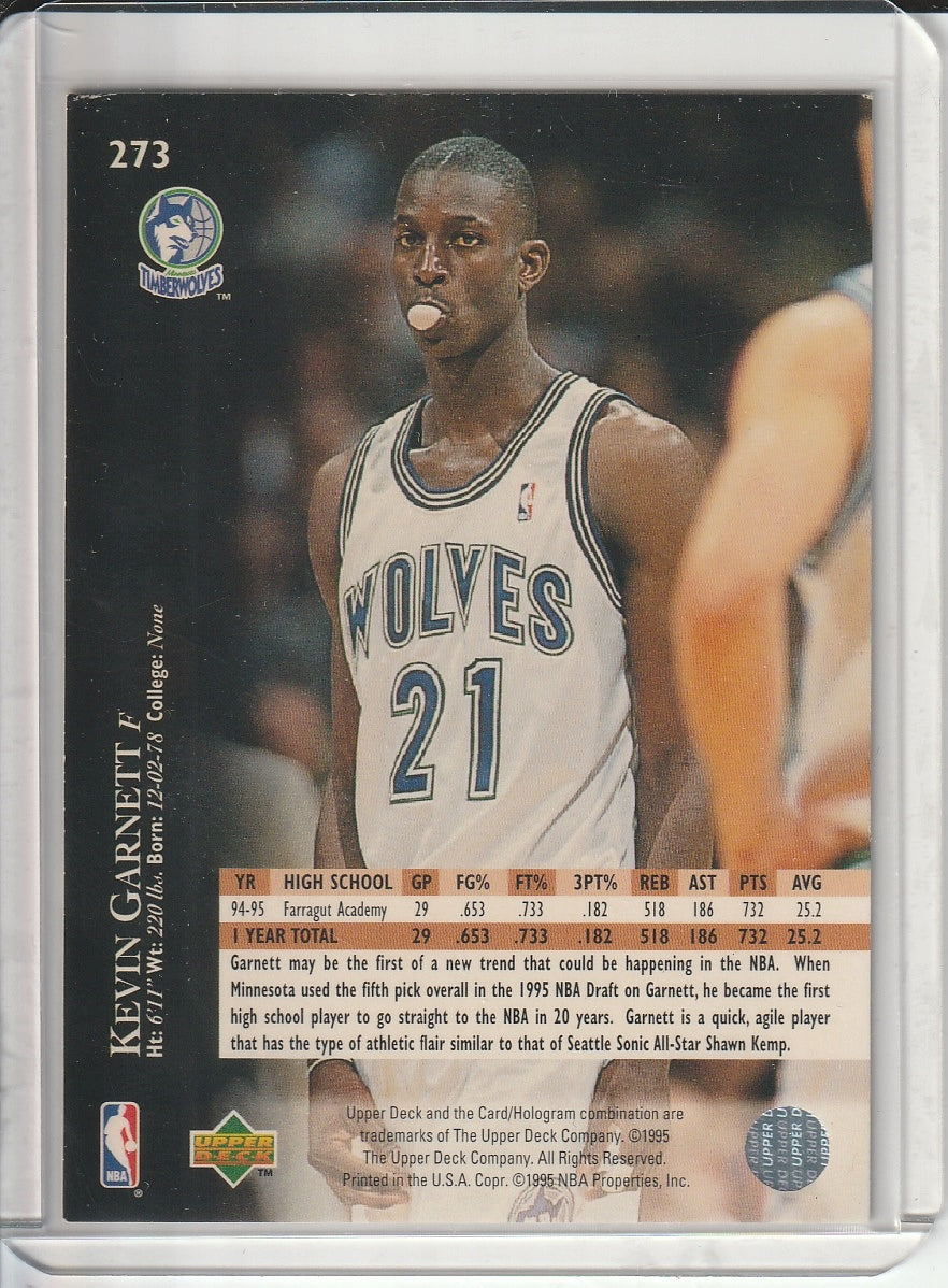 1995-96 Upper Deck - Kevin Garnett RC Rookie