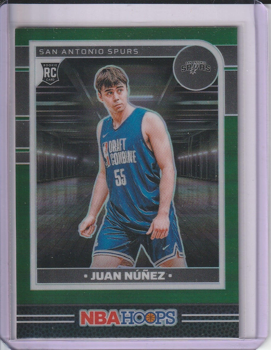 2024-25 Panini Hoops Basketball - Juan Nunez 'Green Prizm' RC Rookie