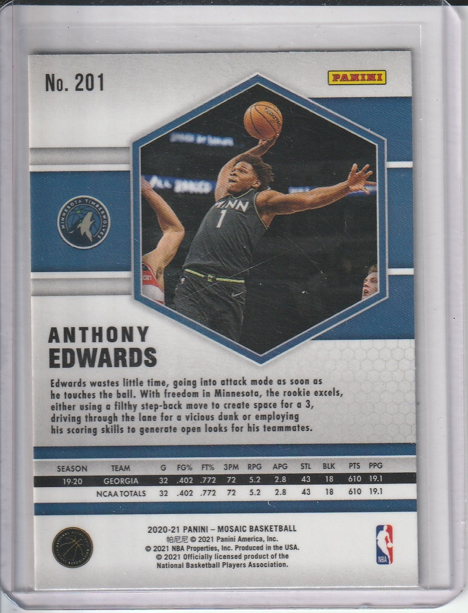 2020-21 Panini Mosaic Basketball - Anthony Edwards RC Rookie