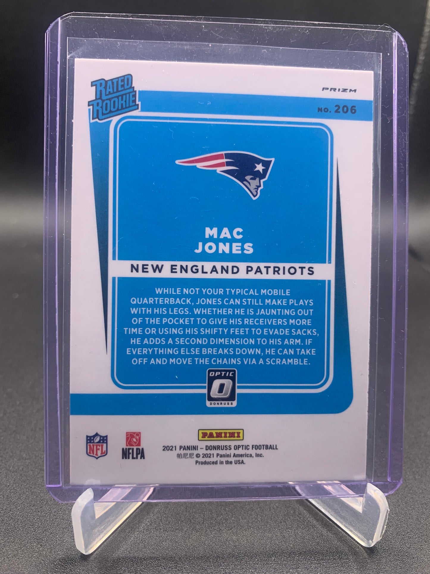 2021 Panini Donruss Optic Football - Mac Jones ‘Rated Rookie’ RC Silver Holo Prizm