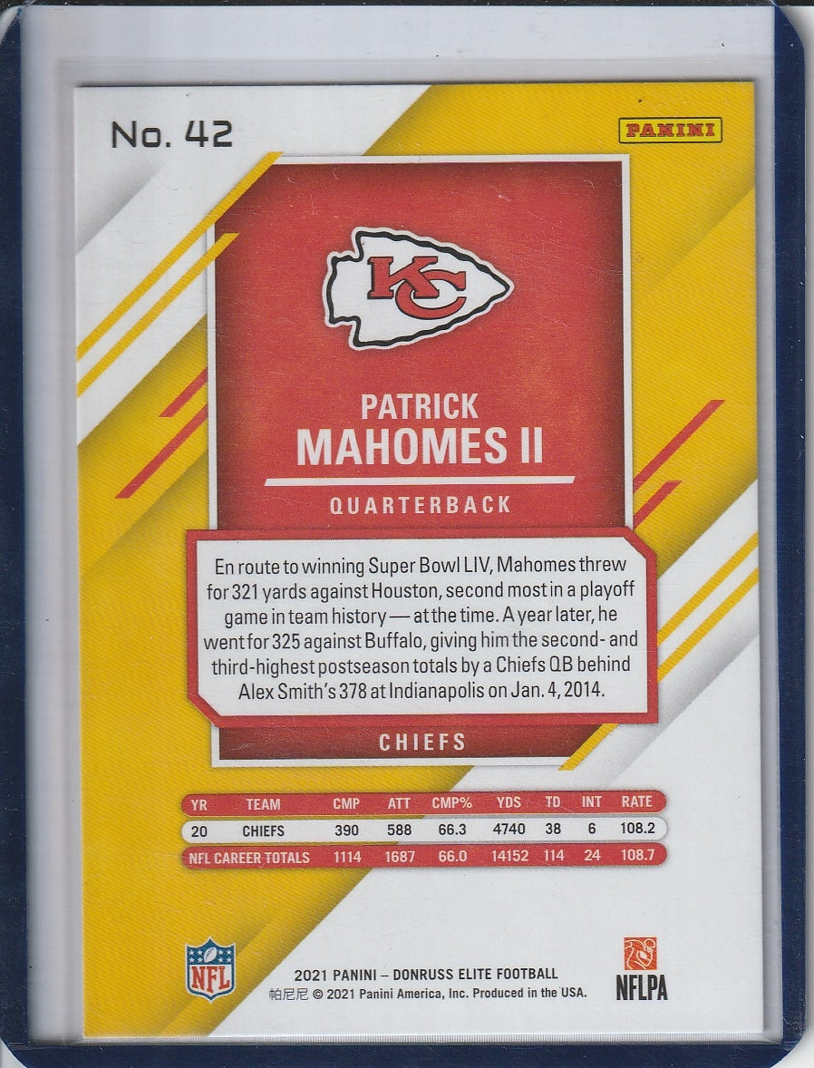 2021 Panini Donruss Elite Football - Patrick Mahomes II