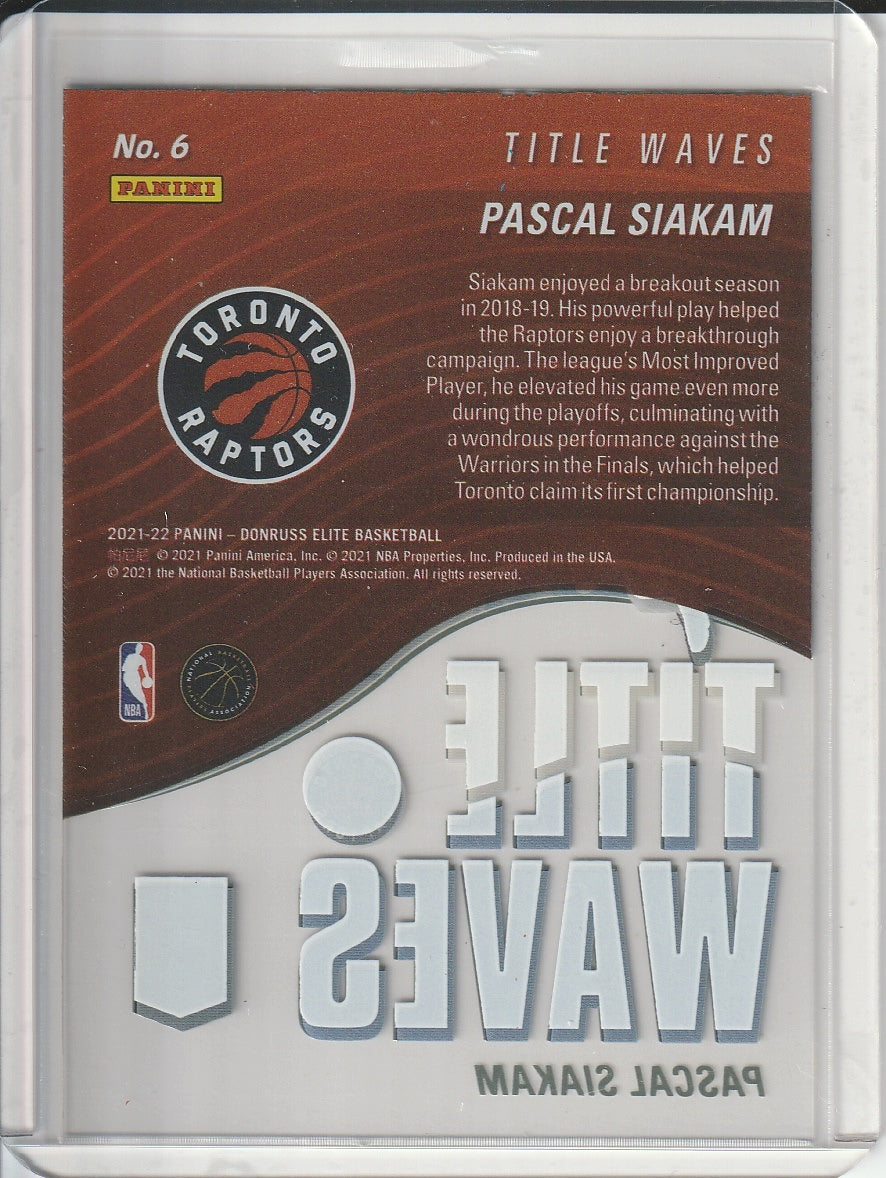 2021-22 Panini Donruss Elite Basketball - Pascal Siakam 'Title Waves' Acetate