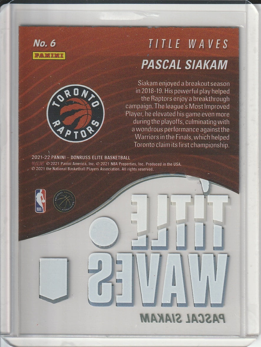 2021-22 Panini Donruss Elite Basketball - Pascal Siakam 'Title Waves' Acetate