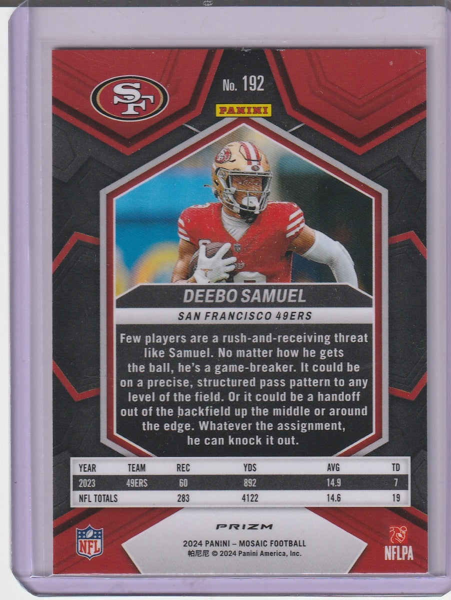 2024 Panini Mosaic Football - Deebo Samuel 'Pink Camo'