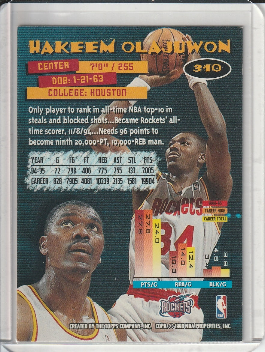 1996 Topps Stadium Club - Hakeem Olajuwon