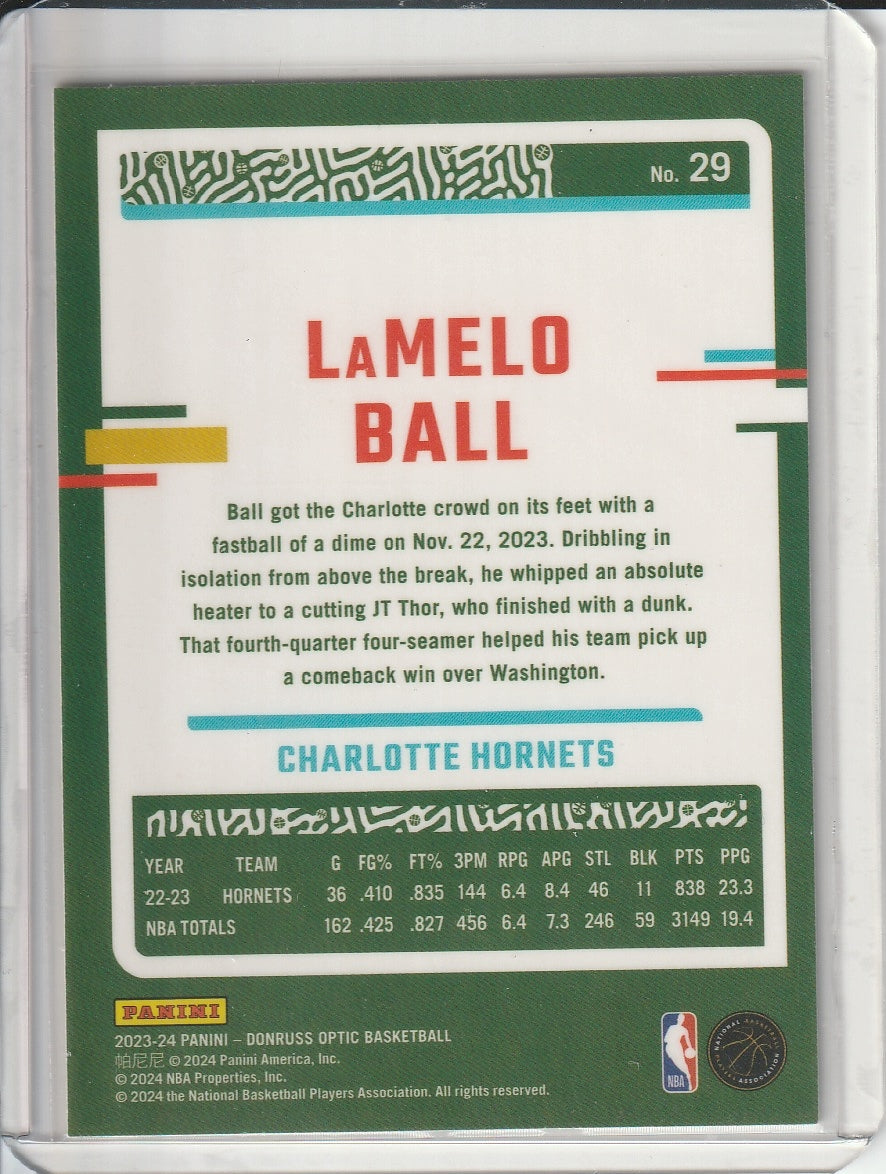2023-24 Panini Donruss Optic Basketball - LaMelo Ball