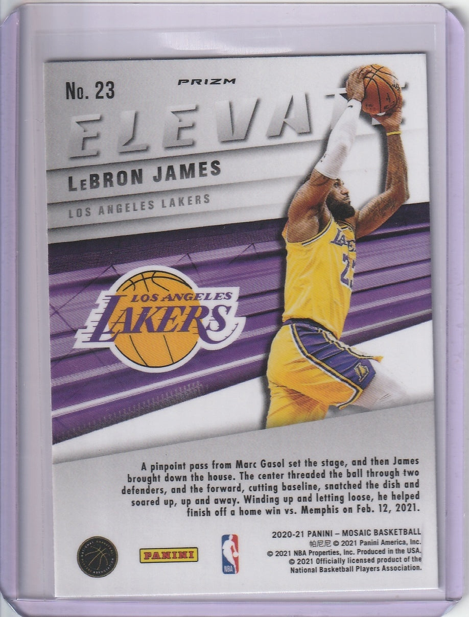 2020-21 Panini Mosaic Basketball - LeBron James 'Elevate' Mosaic Prizm