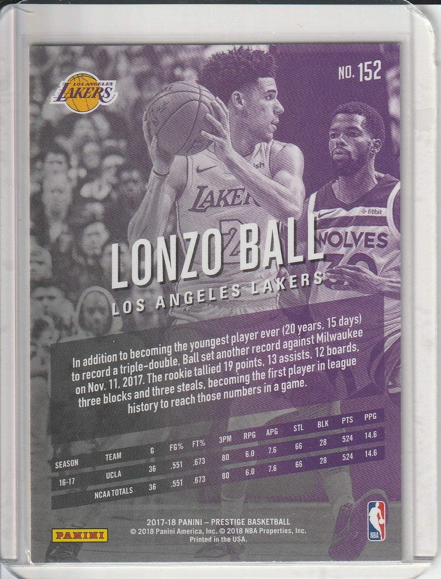 2017-18 Panini Prestige Basketball - Lonzo Ball RC Rookie