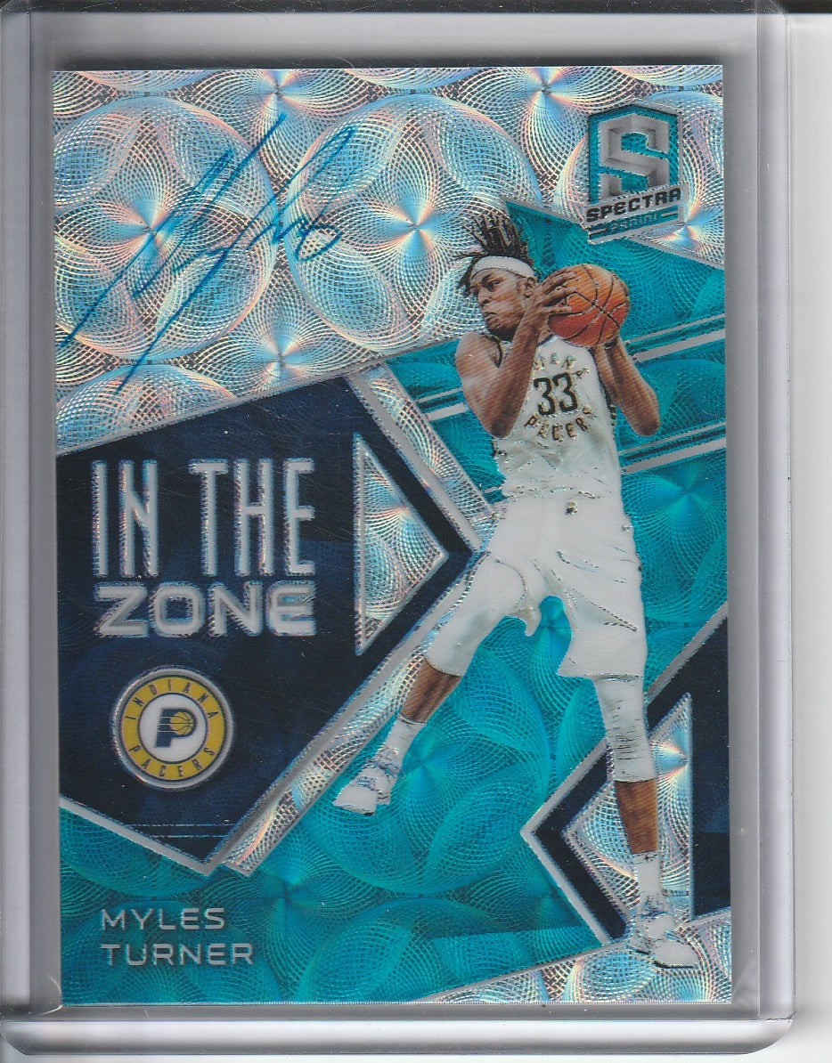 2018-19 Panini Spectra Basketball - Myles Turner 'In the Zone' Auto /60 *On-Card Autograph*
