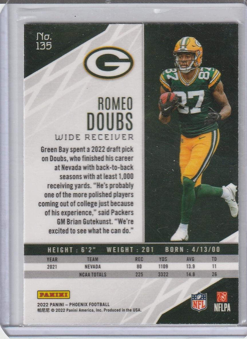 2022 Panini Phoenix Football - Romeo Doubs RC Rookie