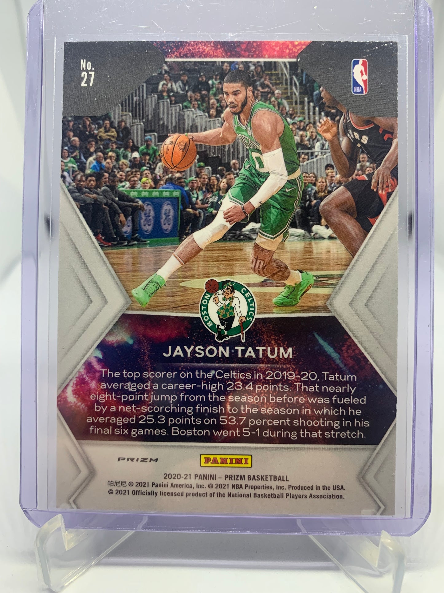 2020-21 Panini Prizm Badketball - Jayson Tatum ‘Fireworks’ Fast Break Disco Prizm