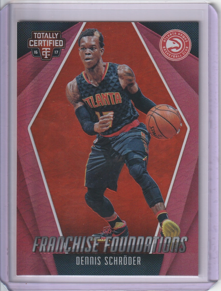 2016-17 Panini Totally Certified Basketball - Dennis Schroder 'Franchise Foundations' Orange /60