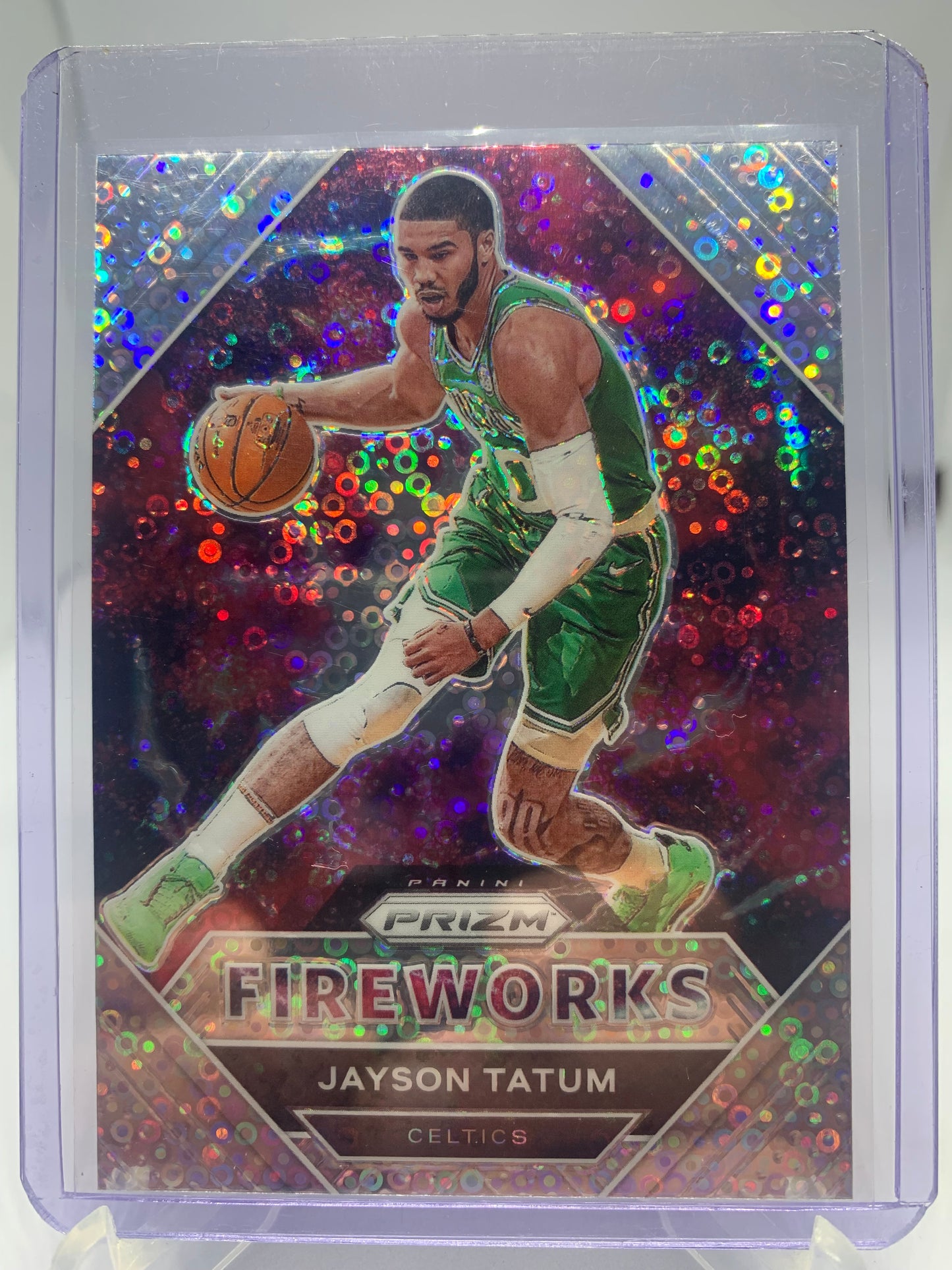 2020-21 Panini Prizm Badketball - Jayson Tatum ‘Fireworks’ Fast Break Disco Prizm