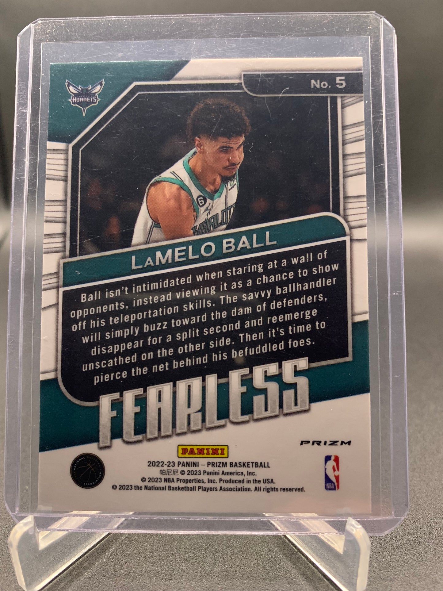 2022-23 Panini Prizm Basketball- LaMelo Ball ‘Fearless’ Fast Break Silver Prizm