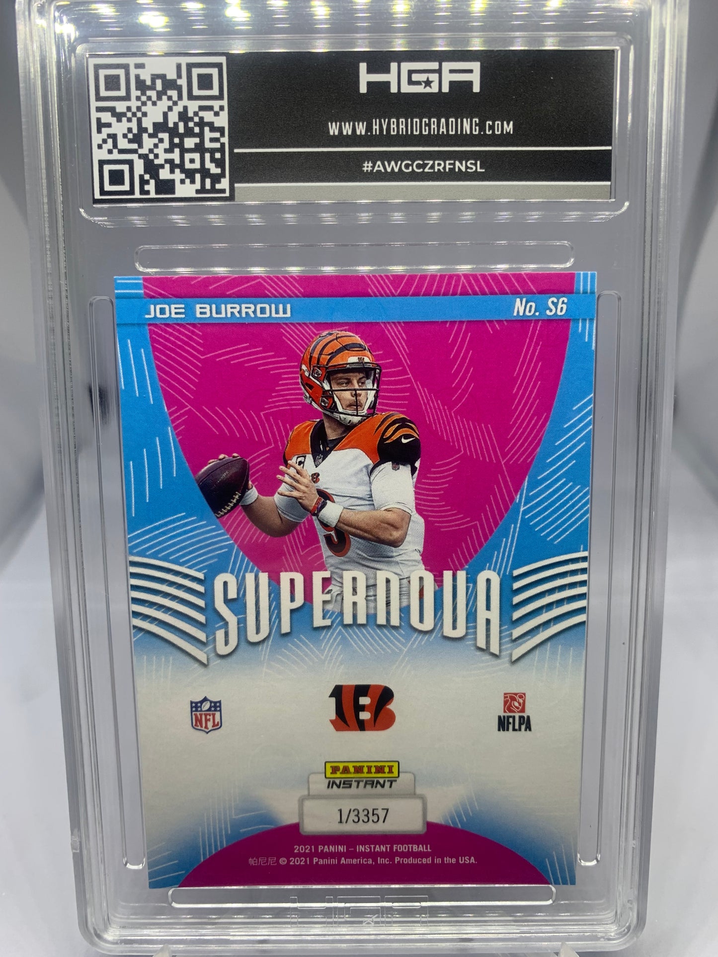 2021 Panini Instant Football - Joe Burrow ‘Supernova’ /3357, HGA 9.5