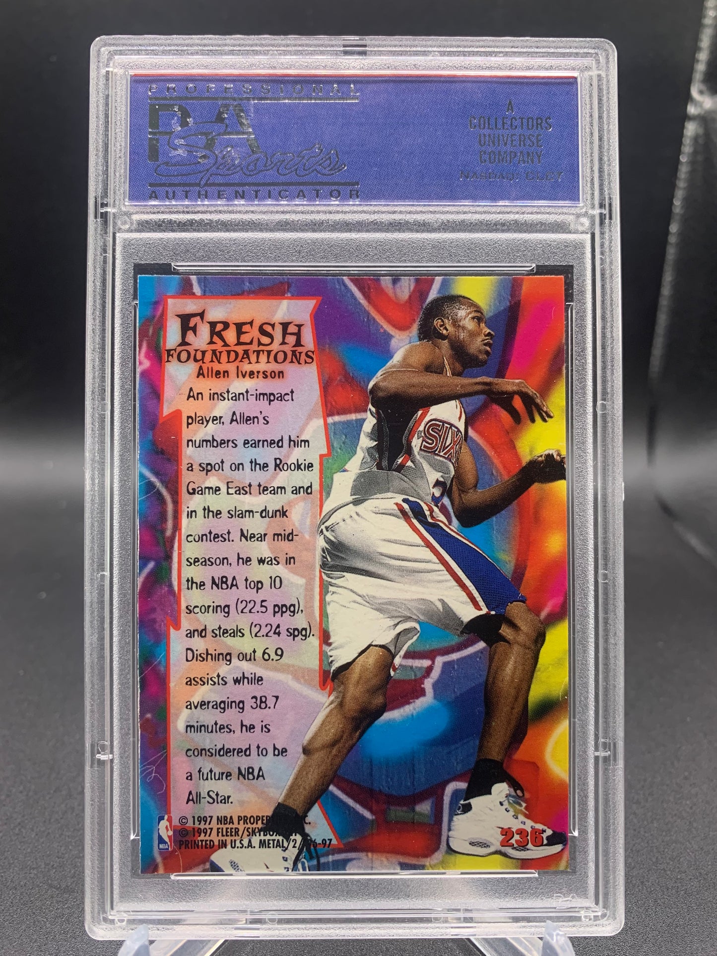 1996 Fleer Metal - Allen Iverson ‘Fresh Foundations’ Rookie PSA 8