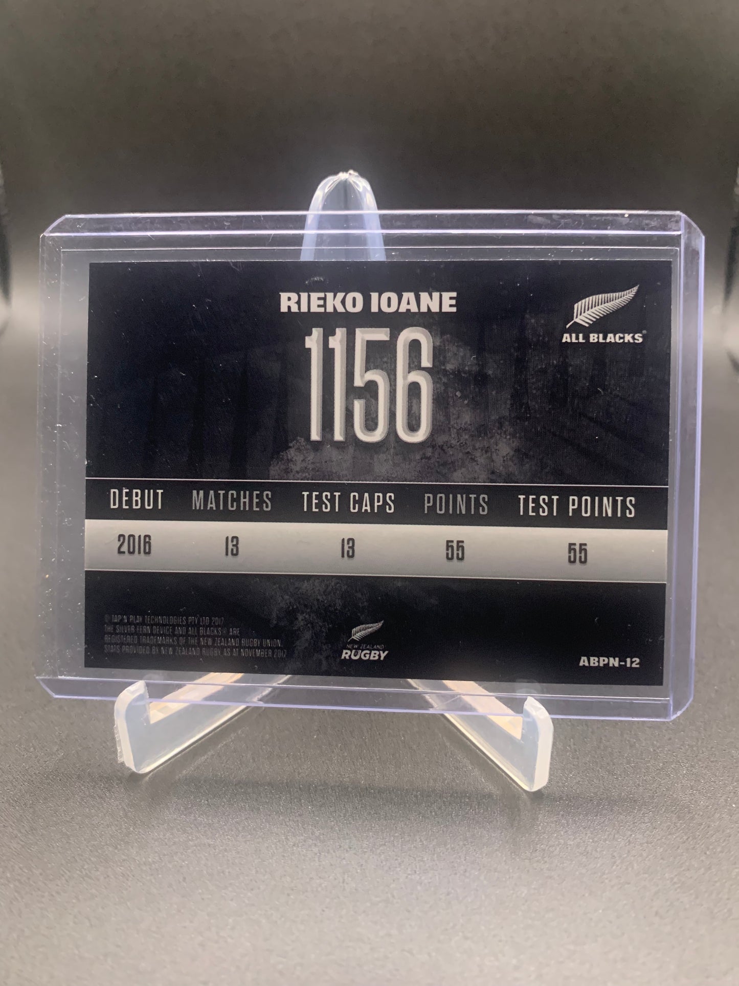 2017 Tap n Play Rugby - Rieko Ioane ‘All Blacks Player Numbers’