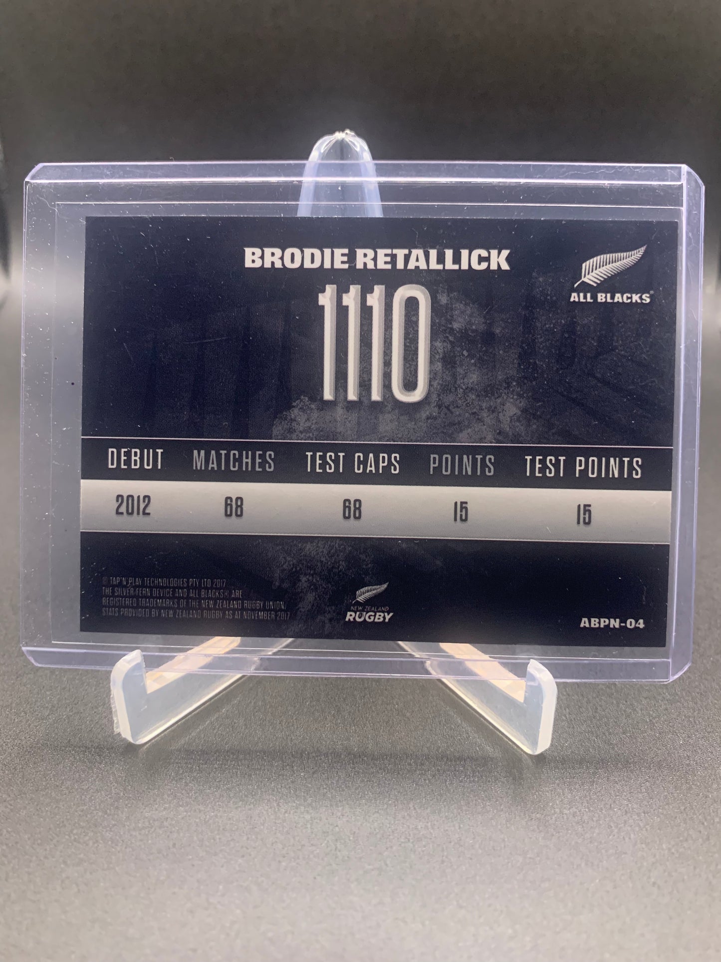 2017 Tap n Play Rugby - Brodie Retallick ‘All Blacks Player Numbers’